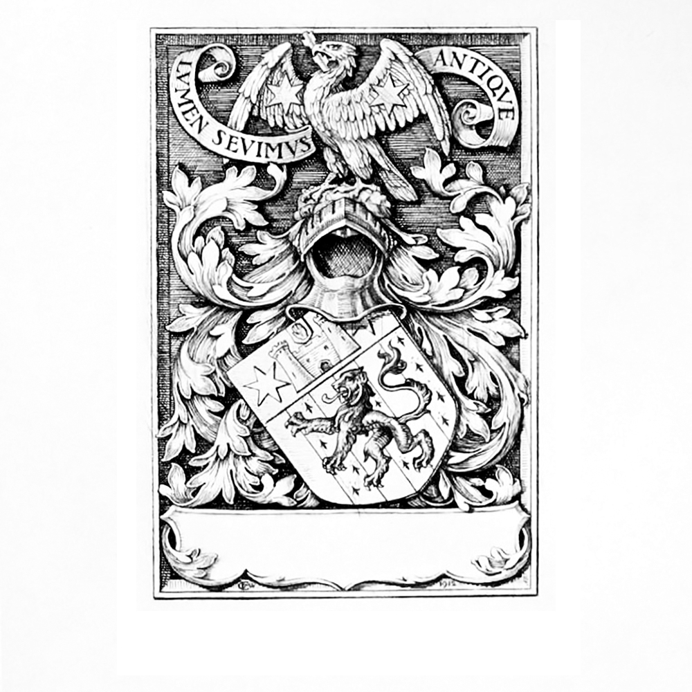 Image engraved onto a copper plate
