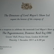 Lord Mayor’s Show - Invitation of the Month