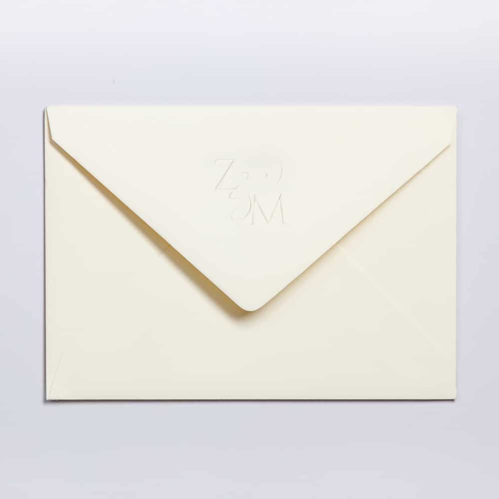 Blind embossed envelope